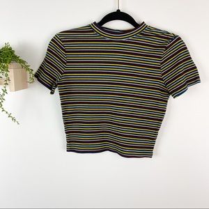 Sky & Sparrow‎ stripe crop top size medium